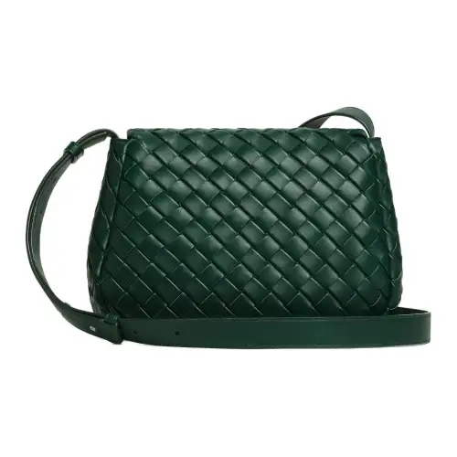 Bottega Veneta Intrecciato Calfskin Messenger Bag, Crossbody Bag, Shoulder Bag Small Men's Jadeite Green