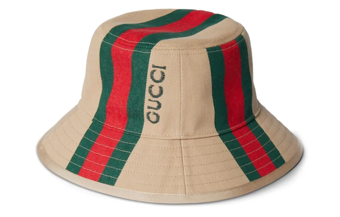 GUCCI Canvas Bucket Hats Men's Camel