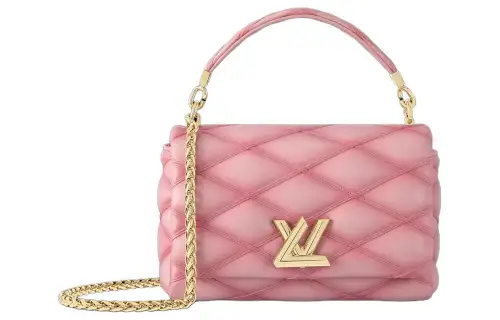 LOUIS VUITTON Lambskin Shoulder Bag, Crossbody Bag, Handbag Medium Women's Light Pink