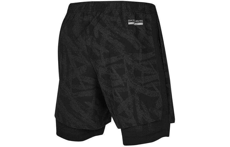 Skechers Casual Shorts Men’s Black Graffiti All Over Print