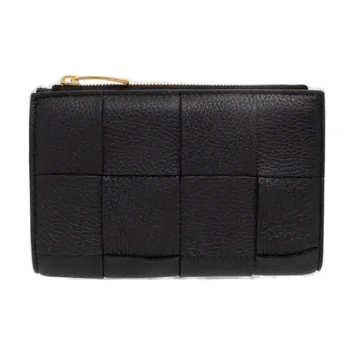 Bottega Veneta Lambskin With Calfskin Wallet Men's Black