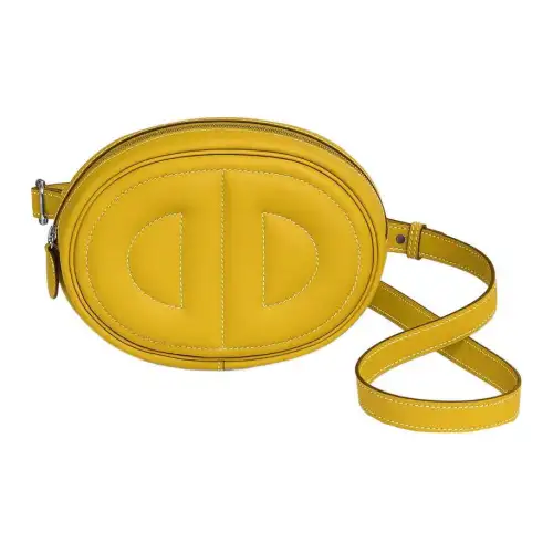 HERMES In The Loop Swift Leather Pig Nose Sling Bag, Fanny Pack Women's Naples Yellow