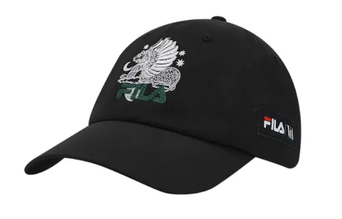 FILA Patterned Print Polyamide, Polyester Baseball Caps Unisex Black