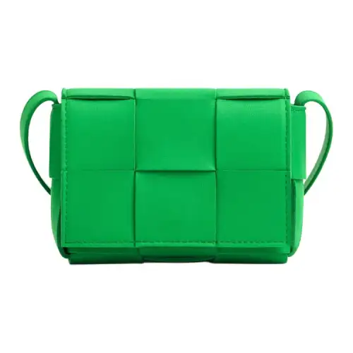 Bottega Veneta CASSETTE Sheepskin Tofu Bag, Crossbody Bag, Shoulder Bag Mini Women's Parrot Green