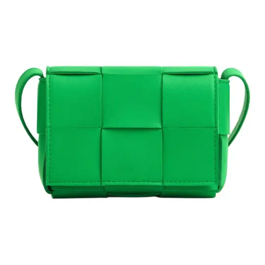 Bottega Veneta CASSETTE Sheepskin Tofu Bag, Crossbody Bag, Shoulder Bag Mini Women's Parrot Green