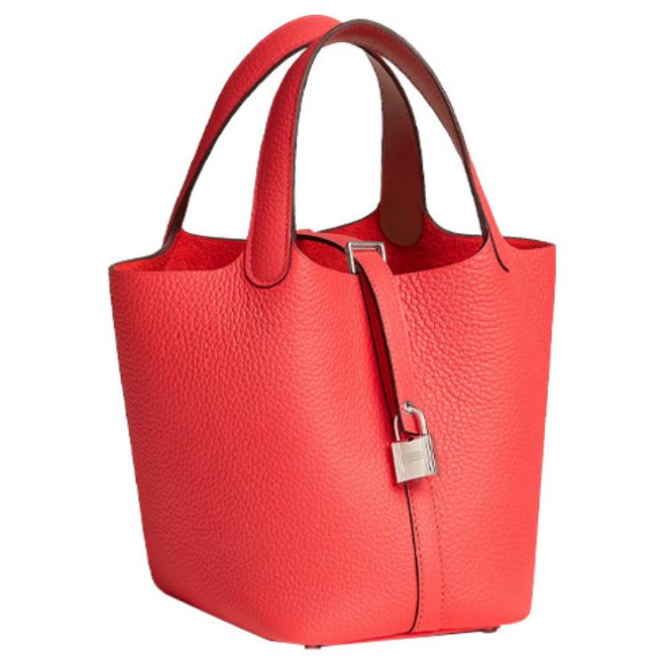 Женские сумка Hermes Picotin Lock 18 eclat TC 18 0E Rose Texas (розовый) — фото 2