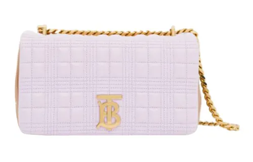 Burberry Lola Bag Lambskin Shoulder Bag, Crossbody Bag Small Women's Pink