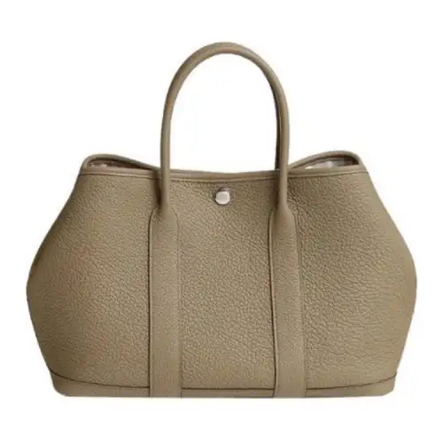 HERMES Garden Party Negonda Calfskin Handbag 36 Women's 8Q BEIGE MARFA Beige