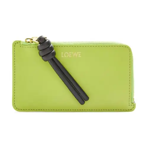 LOEWE Bright Nappa Cow Leather Card Holder Women's Green