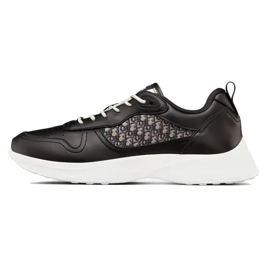 DIOR B25 Runner Black Smooth Calfskin Oblique Jacquard