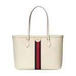 GUCCI Ophidia Leather Tote Bag, Shopping Bag, Shoulder Bag, Handbag Women's White