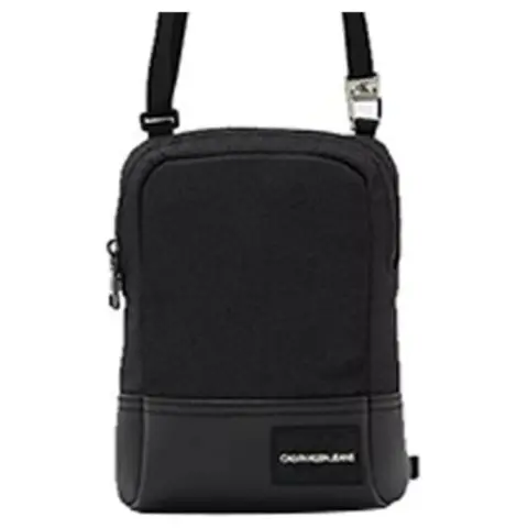 CALVIN KLEIN Polyester Messenger Bag, Crossbody Bag, Shoulder Bag Men's Black