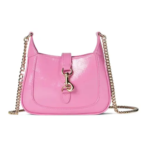 GUCCI Patent Leather Crossbody Bag, Shoulder Bag Women's Pink