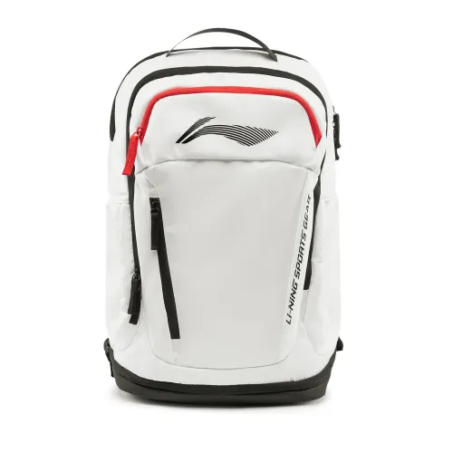 Li Ning Fitness Series Polyester Backpack Unisex White