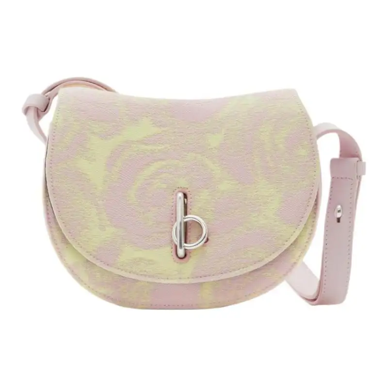 Burberry Wool Silk Shoulder Bag, Crossbody Bag Mini Women's Light Pink