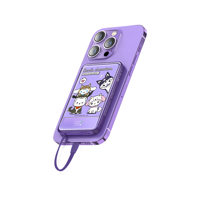 Sanrio Sanrio, apple, huawei, magnetic small handheld iPhone 15/14/13/12/11, power supply, 10000mah, 5W