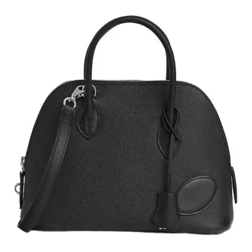 HERMES Bolide Epsom & Barenia Bowling Bag, Handbag, Shoulder Bag, Crossbody Bag Women's Black