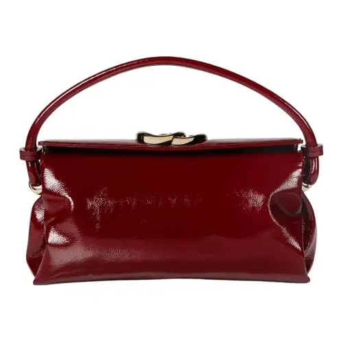 GUCCI Red Still Patent Leather Handbag Small Women's Red