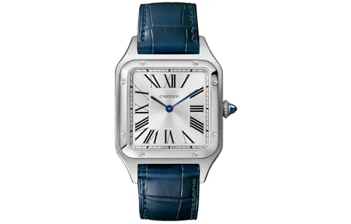 CARTIER SANTOS DE Quartz Movement Men's Watches Watch 43.5mm Silver Dial Stainless Steel Case