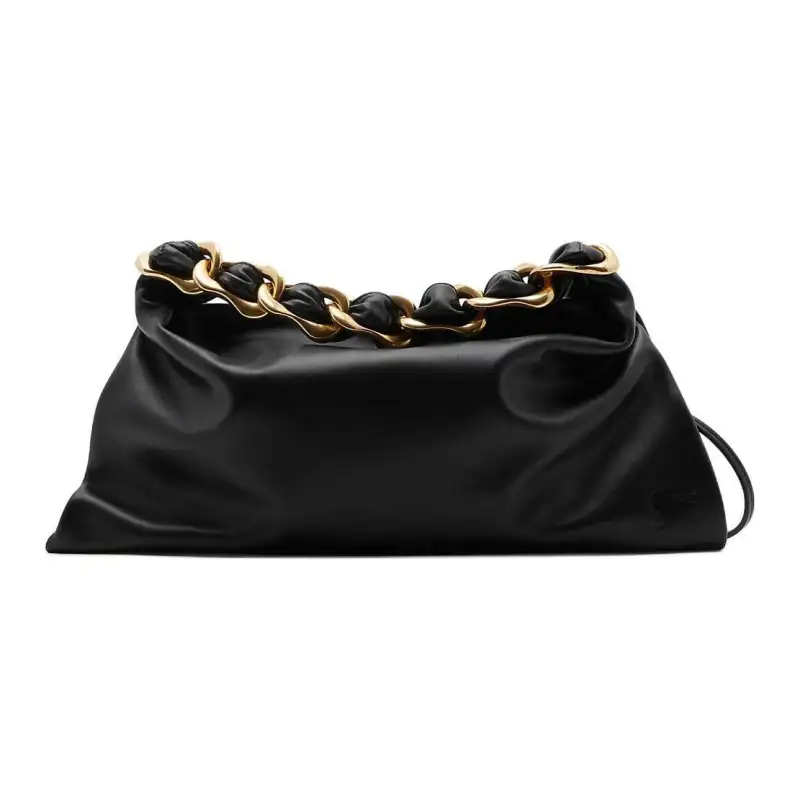 Burberry Calfskin One Shoulder Handbag Small Women's Black