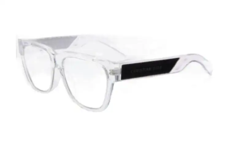 DIOR Square Eyeglass Frames Men's Transparent