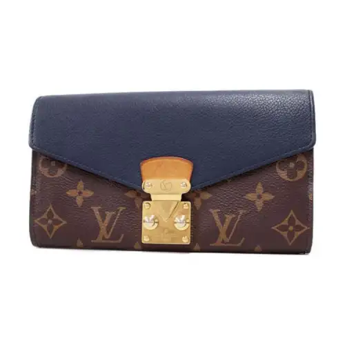 LOUIS VUITTON Pallas Canvas With Calfskin Legend Wallet Regular Women's Brown