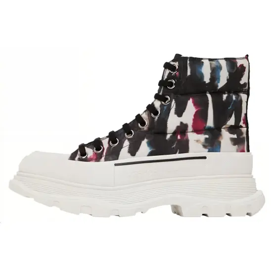 Alexander McQueen Graffiti Print High-Top Sneakers