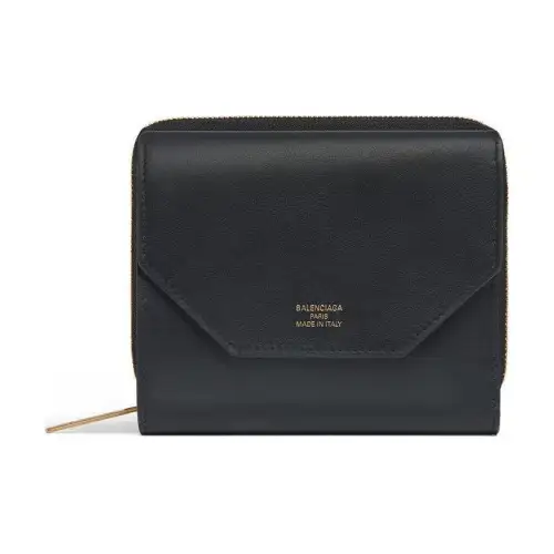 Balenciaga Calfskin Wallet Women's Black