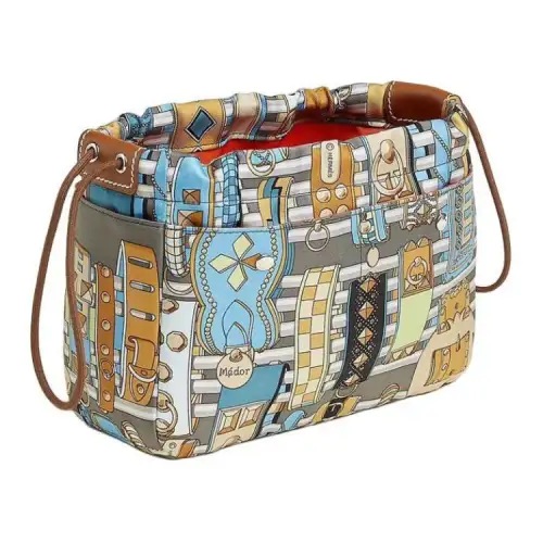 HERMES Silk Clutch Women's Multicolor