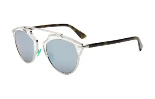 DIOR Irregular Shape Sunglasses Unisex Silver