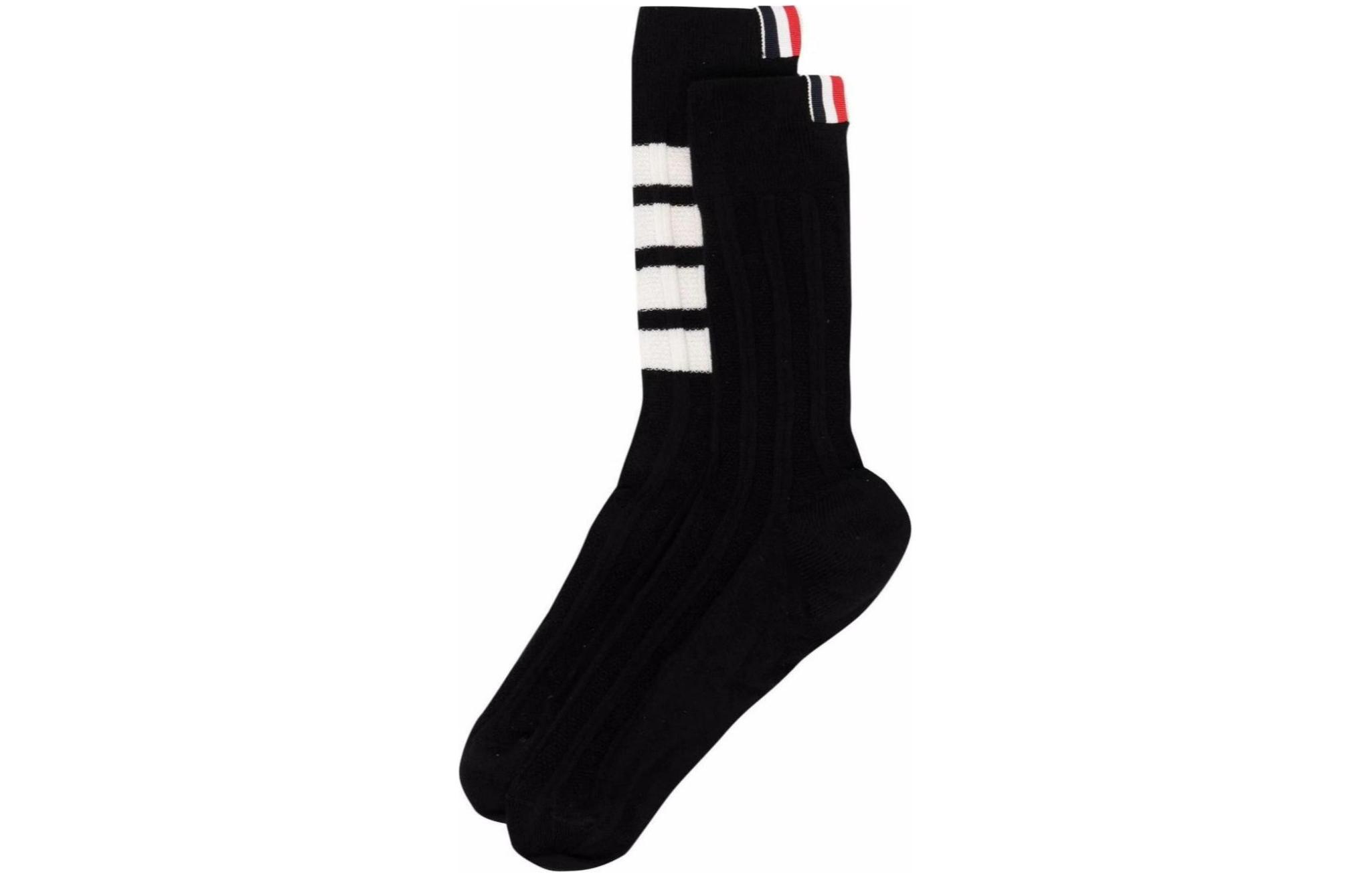 THOM BROWNE· Crew Socks Women’s 1 Pack Black