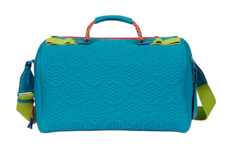 GUCCI Recycled Material One Shoulder Handbag Medium Men's Blue & Green