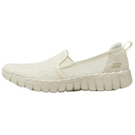Skechers Go Walk Smart Breathable Lightweight Low Top Casual Shoes Women's Beige