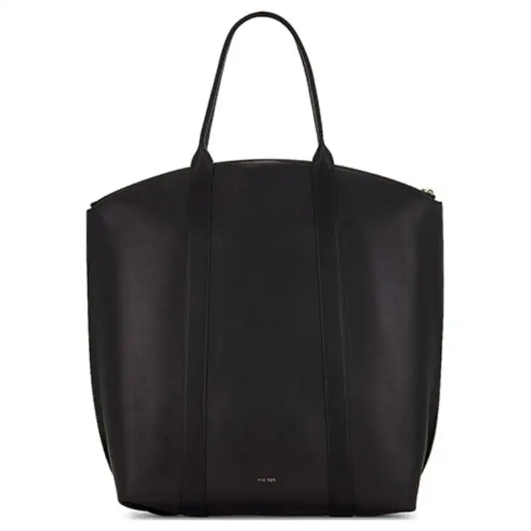 THE ROW Top Zip Closure Leather Handbag Women's Black