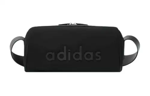 Adidas Nylon With Leather Crossbody Bag Unisex Black