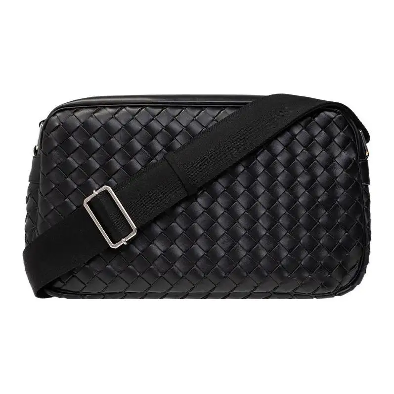Bottega Veneta Calfskin Crossbody Bag, Shoulder Bag Men's Black