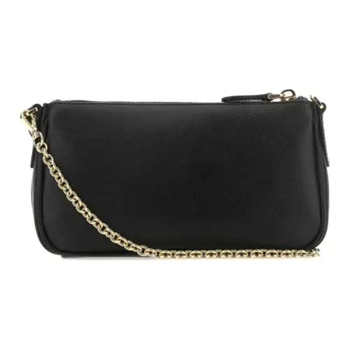 PRADA Re Edition Zip Closure Leather Crossbody Bag, Shoulder Bag Unisex Black
