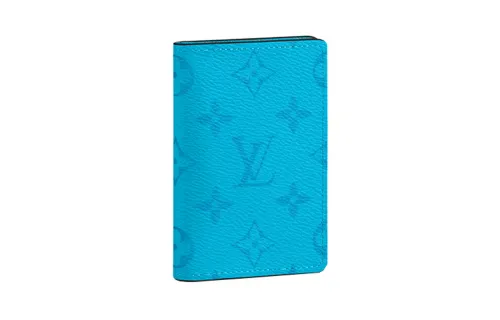 LOUIS VUITTON Pocket Organizer Monogram Eclipse Lagoon Blue
