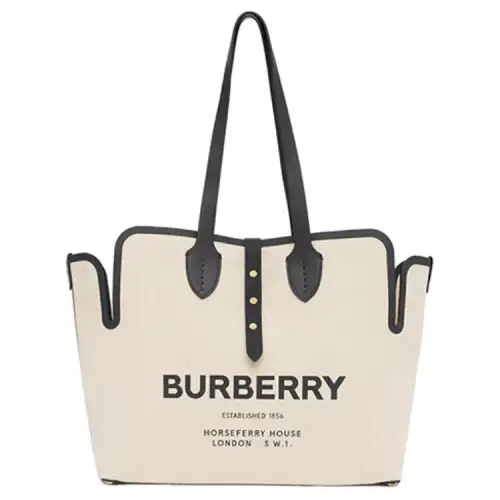 Burberry Canvas Bag, Tote Bag, Tote Bag, Shopping Bag, Combo Bag, One Shoulder Bag, Handbag Medium Women's