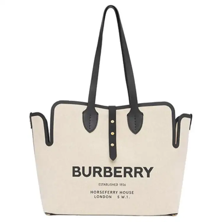 Burberry Canvas Bag, Tote Bag, Tote Bag, Shopping Bag, Combo Bag, One Shoulder Bag, Handbag Medium Women's