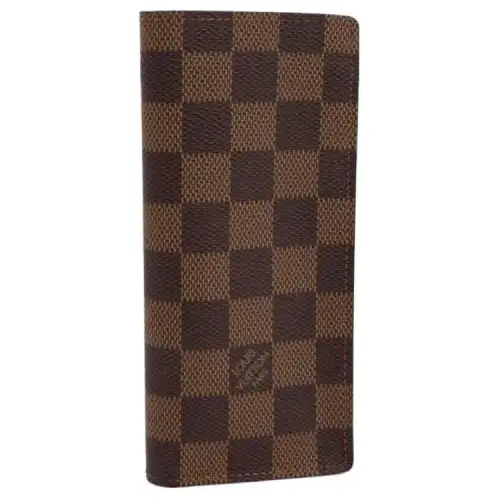 LOUIS VUITTON Damier Canvas Storage Bag Eyeglass Pouch Large Women's Brown