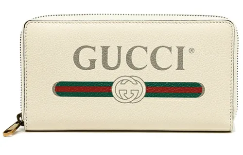 GUCCI Leather Wallet Unisex White