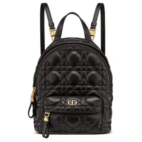 DIOR Sheepskin Backpack Mini Women's Black