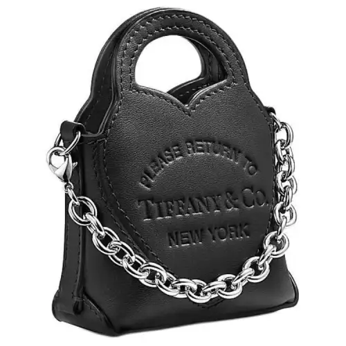 TIFFANY & CO. Return To Tiffany Collection Calfskin Handbag Extra Mini Women's Black