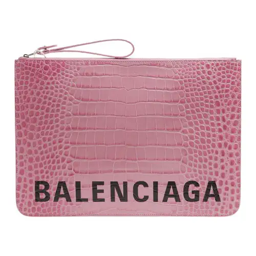 Balenciaga Cow Leather Clutch Regular Men's Pink