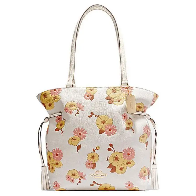COACH Andy Cow Leather Tote Bag, Shopping Bag, Handbag, Shoulder Bag Women's White