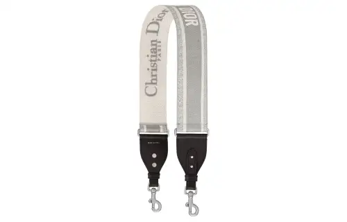 DIOR Cow Leather Shoulder Straps Unisex Gray