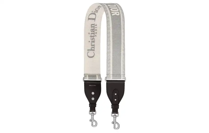 DIOR Cow Leather Shoulder Straps Unisex Gray