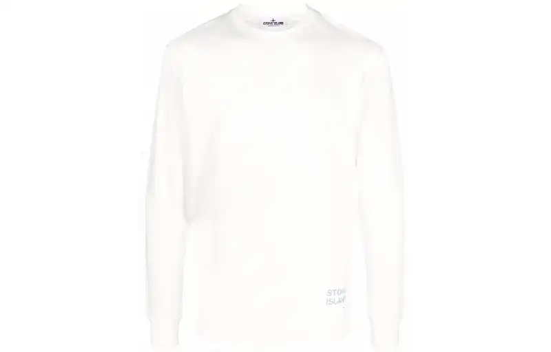 STONE ISLAND T Shirts Men's White Crew Neck Moderate