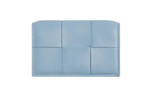 Bottega Veneta Intrecciato Sheepskin Wallet Women's Light Blue